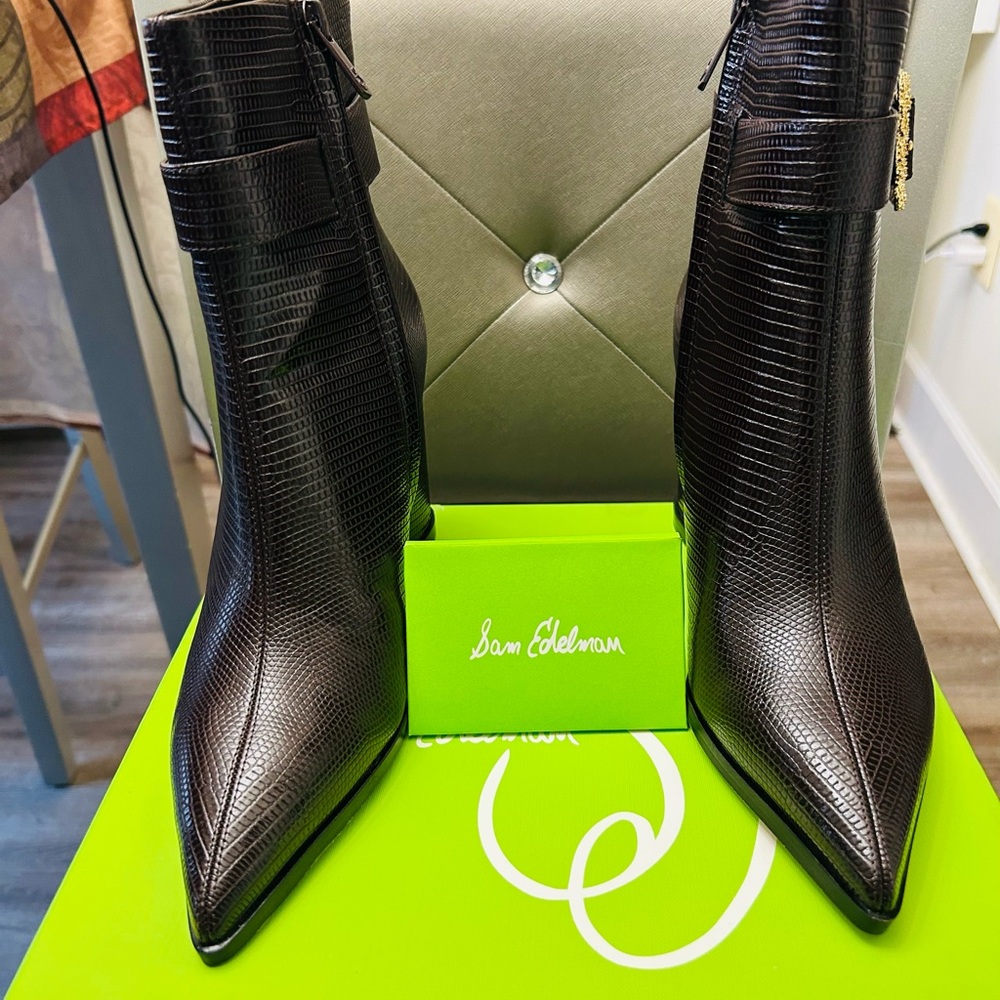 Sam Edelman Coffee Wedge Ankle Booties